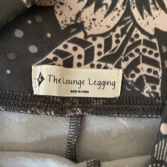 Members Mark the lounge Legging gray pink crisscross ankle small buttery soft - Picture 2 of 5